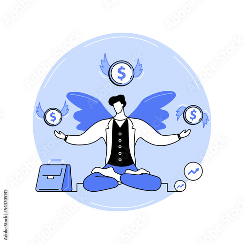 Business angel isolated cartoon vector illustrations.