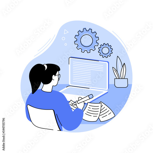 Copywriting isolated cartoon vector illustrations.