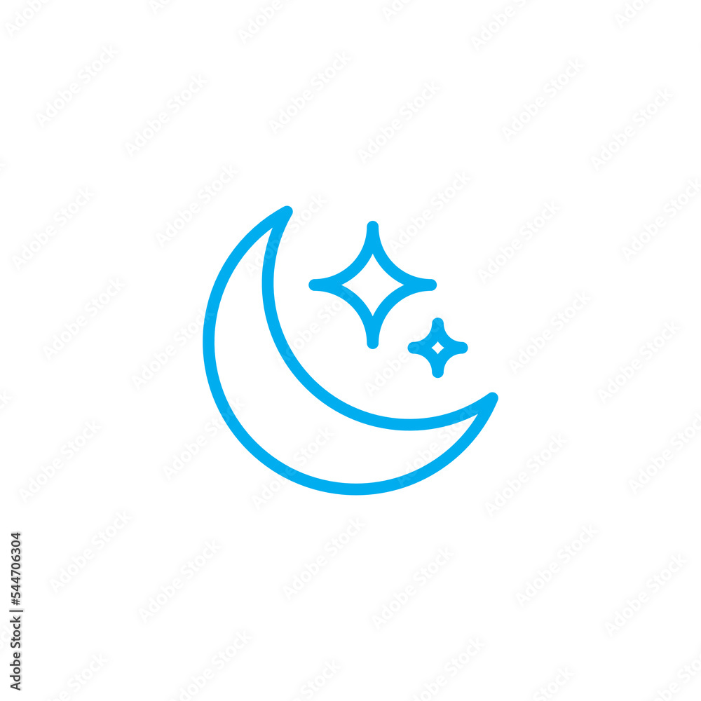 Moon With Stars Icon, Moon Icon, Star Icon Vector Illustration Eps10 Moon With Stars Icon, Moon Icon, Star Icon Vector Illustration Eps10