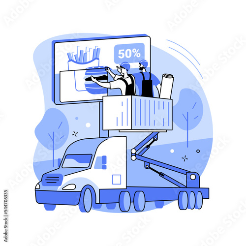 Advertising placement isolated cartoon vector illustrations.