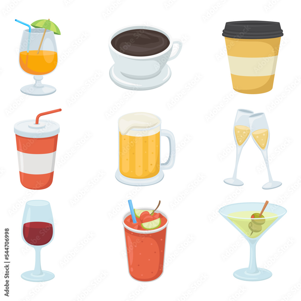 Drinks and Beverages Sign Emoji Icon Illustration. Drinking Vector