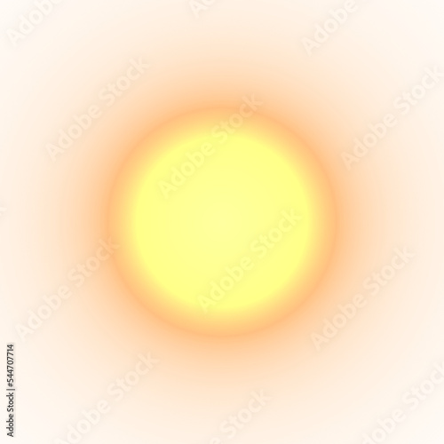 sfera di luce e calore intenso - nucleo di sole su sfondo trasparente photo