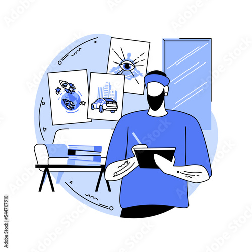 Opening tattoo salon isolated cartoon vector illustrations.