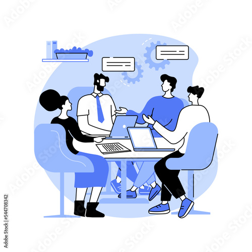 Focus groups isolated cartoon vector illustrations.