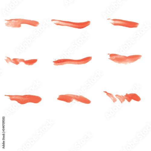 Vector set of smear and stroke brushes for art painting