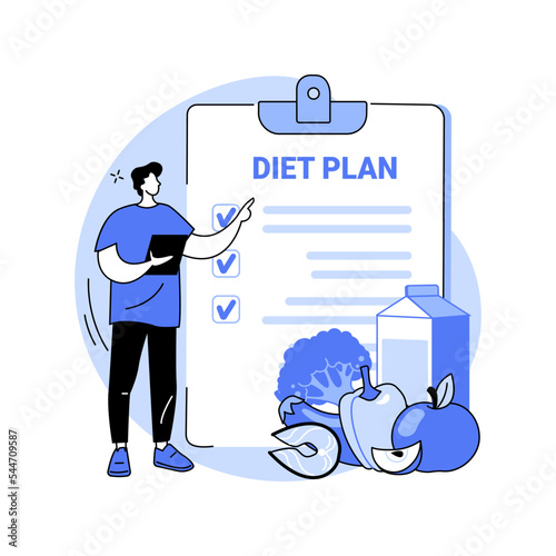 Flexitarian meal plan isolated cartoon vector illustrations.