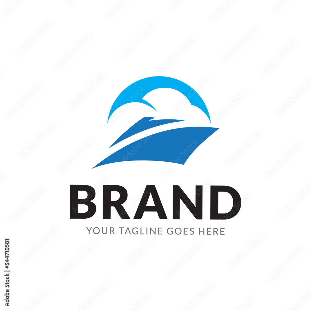 Sailing boat logo icon vector template.
