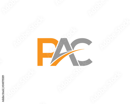PAC Logo Abstract Letters Initials Monogram Design Vector Icon Concept. photo