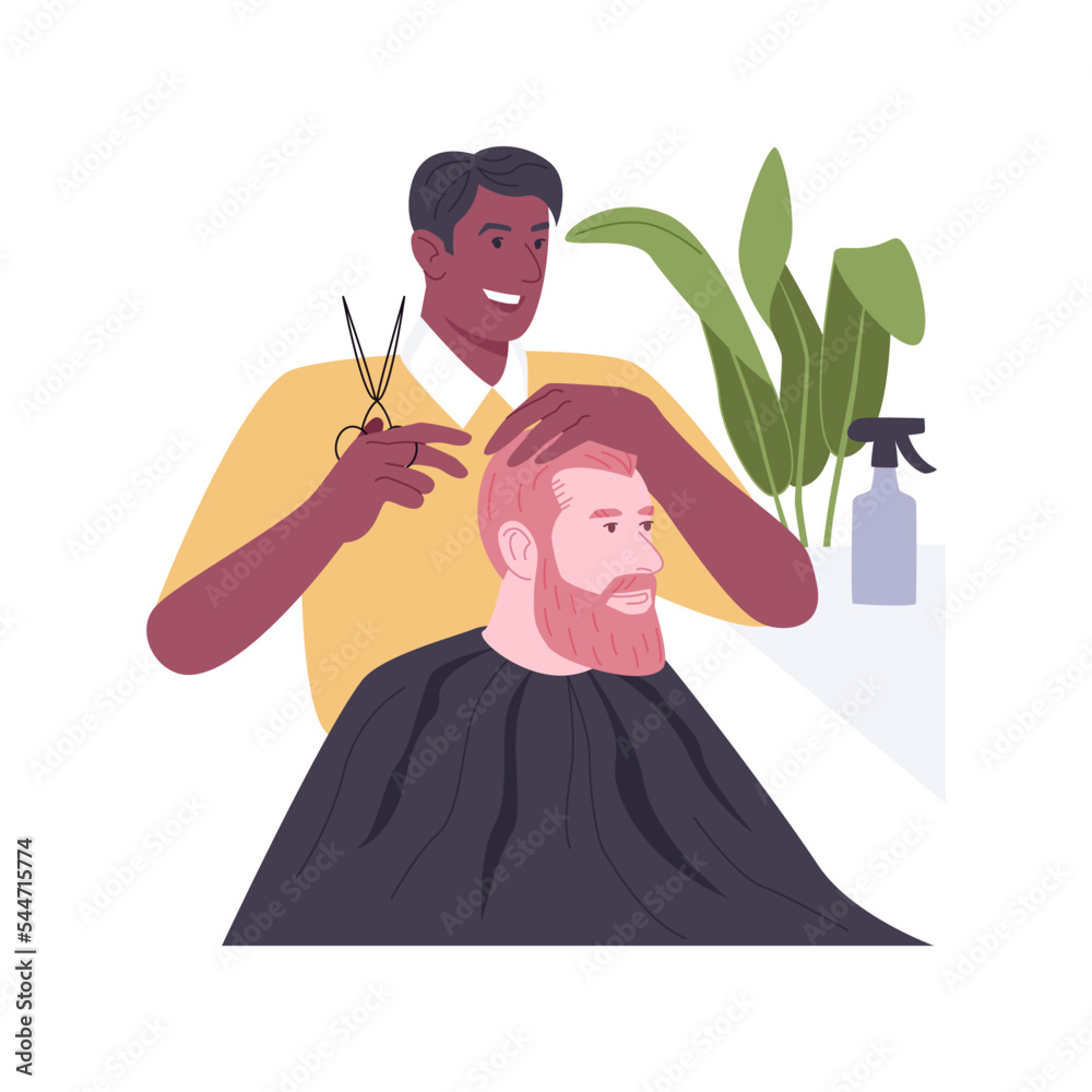 Haircut isolated cartoon vector illustrations. Stock Vector | Adobe Stock