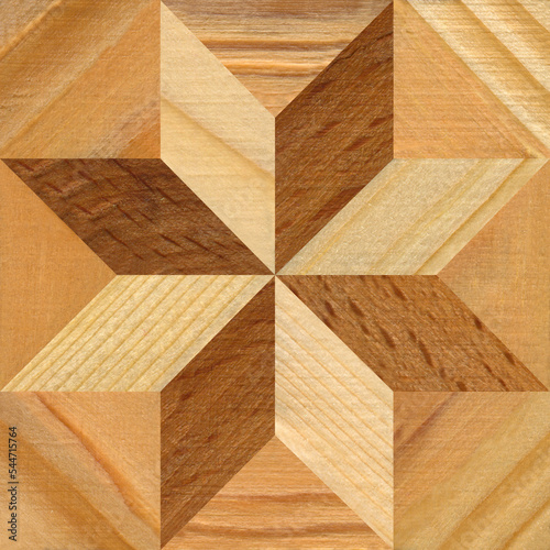 Wooden marquetry can be patterns created from the combination of wood pine hornbeam, wooden floor, parquet, cutting board photo