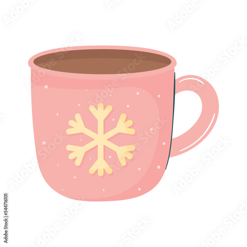 chocolate cup with snowflake