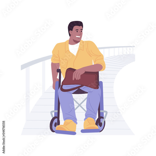 Accessible path isolated cartoon vector illustrations.