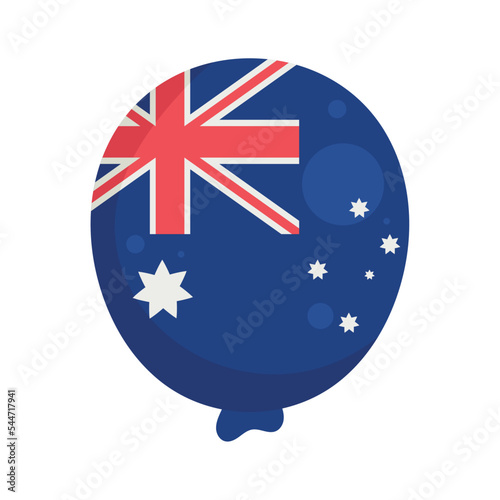 australian flag in balloon helium