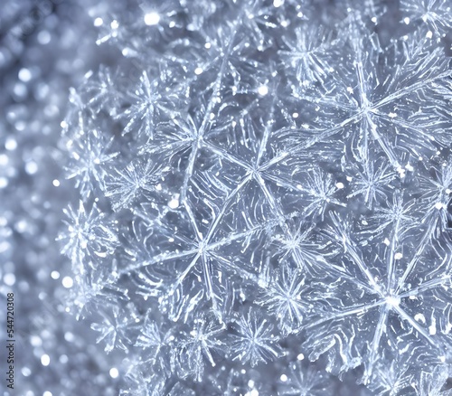 The snowflake crystal is a beautiful thing to behold up close. Each one is unique and intricate, with six perfect sides. It's amazing to think that something so small could be so complex and lovely.