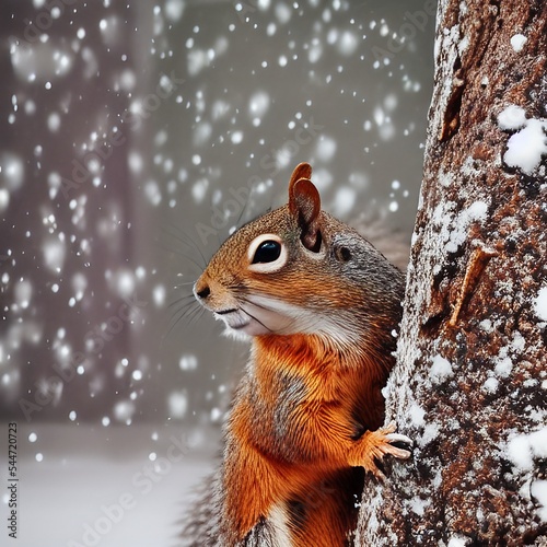 Squirrel in the Snow © Michelle