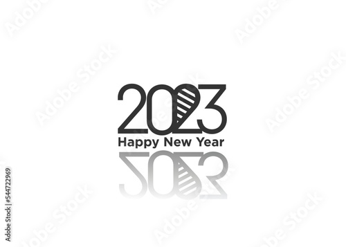2023 Happy New Year Background Design. Greeting Card, Banner, Poster. Vector Illustration.