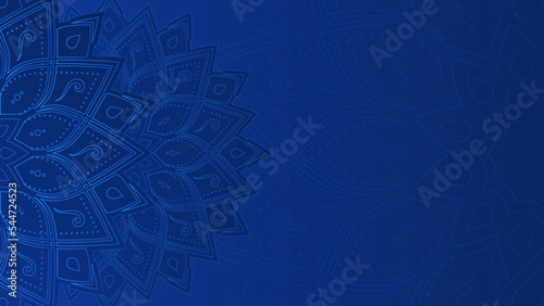 Modern elegant luxury blue mandala pattern background
