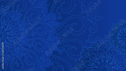 Wallpaper Mural Modern elegant luxury blue mandala pattern background Torontodigital.ca