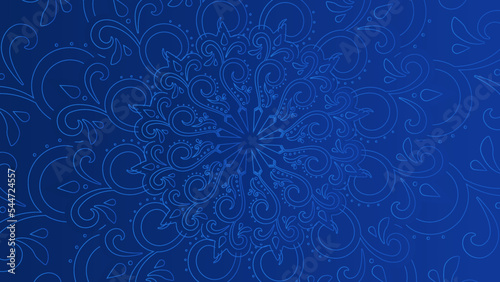 Modern elegant luxury blue mandala pattern background