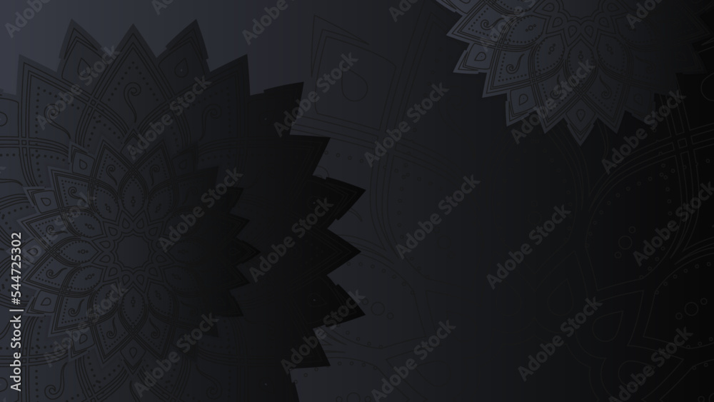 Modern elegant simple mandala pattern black texture background Modern elegant simple mandala pattern black texture background