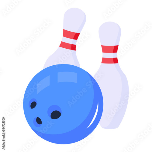 Check out bowling flat icon 