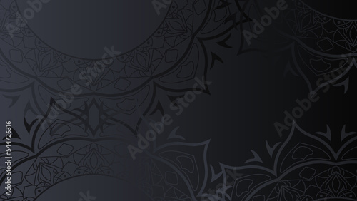 Fototapeta Naklejka Na Ścianę i Meble -  Simple black ornamental mandala texture background