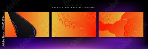 Luxury mandala background with orange arabesque pattern arabic islamic east style. Flower mandala on orange background. Festive folk floral illustration