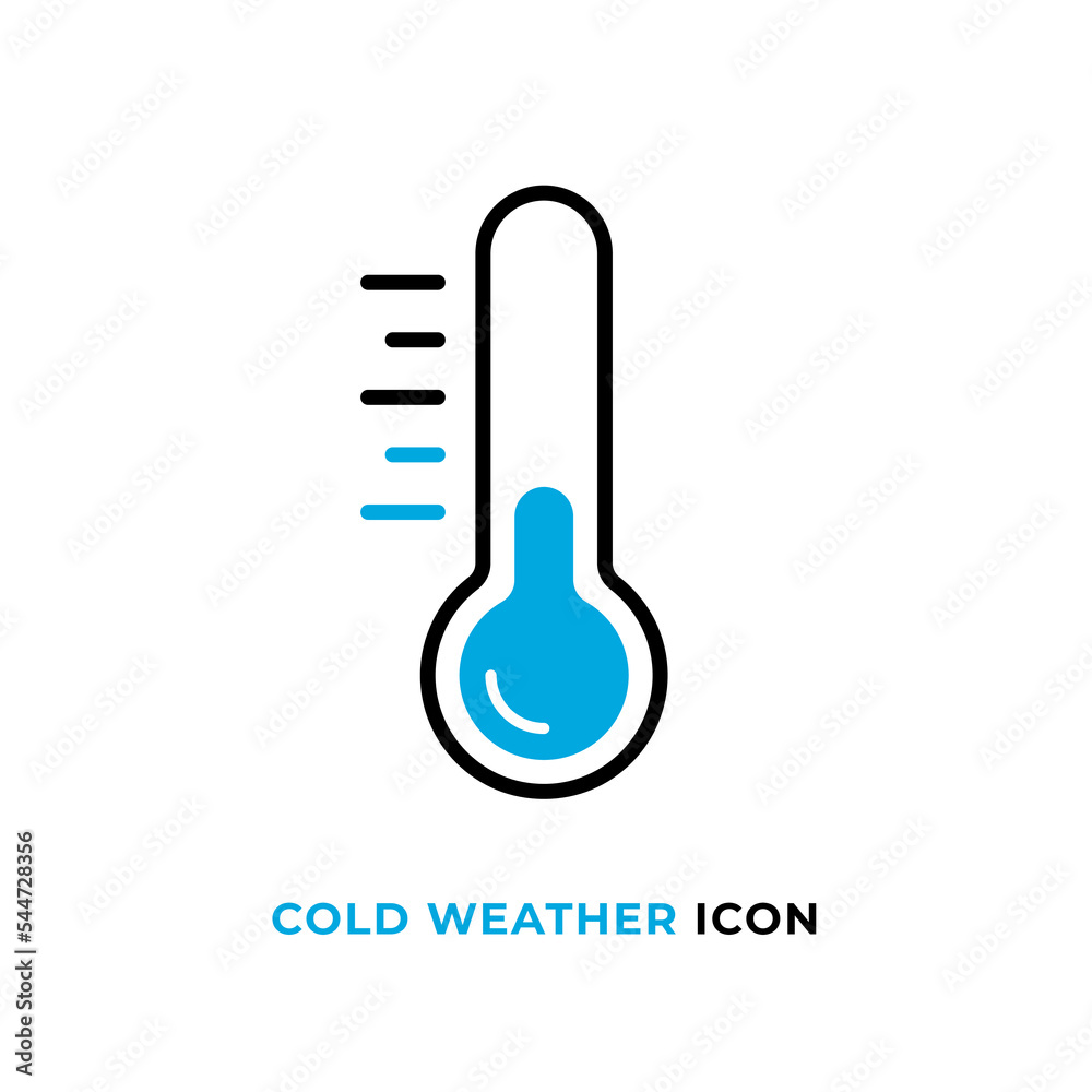 Cold weather vector icon concept isolated on white background in simple flat style Cold weather vector icon concept isolated on white background in simple flat style