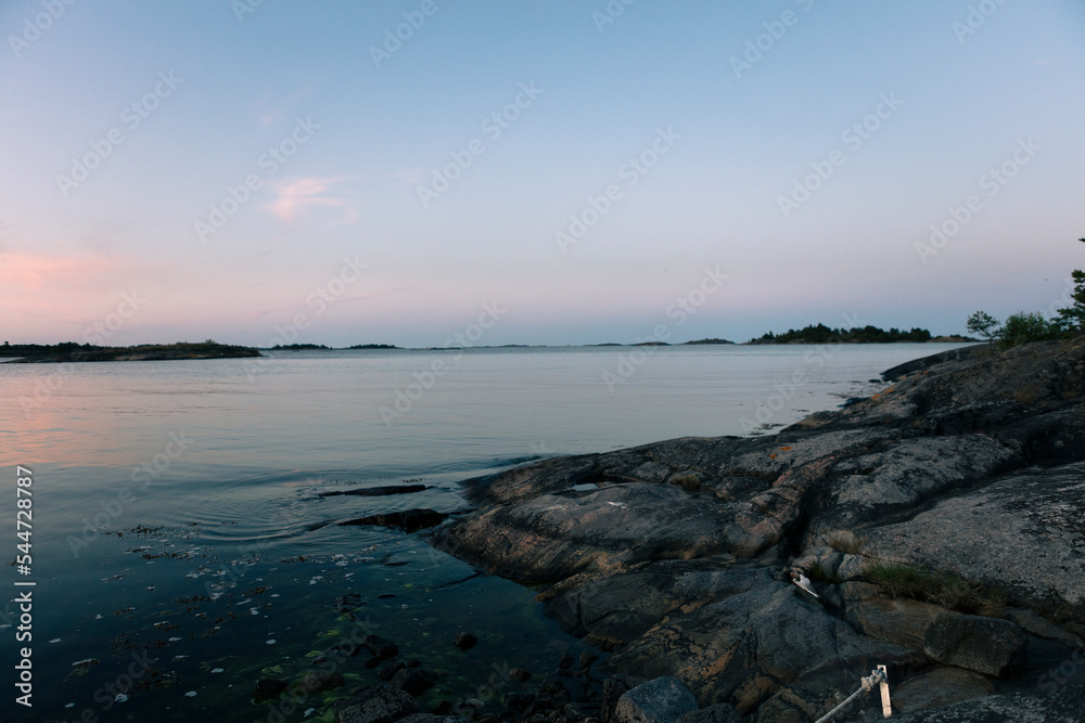 Sunset out in Västerviks Archipelago Sweden Sunset out in Västerviks Archipelago Sweden