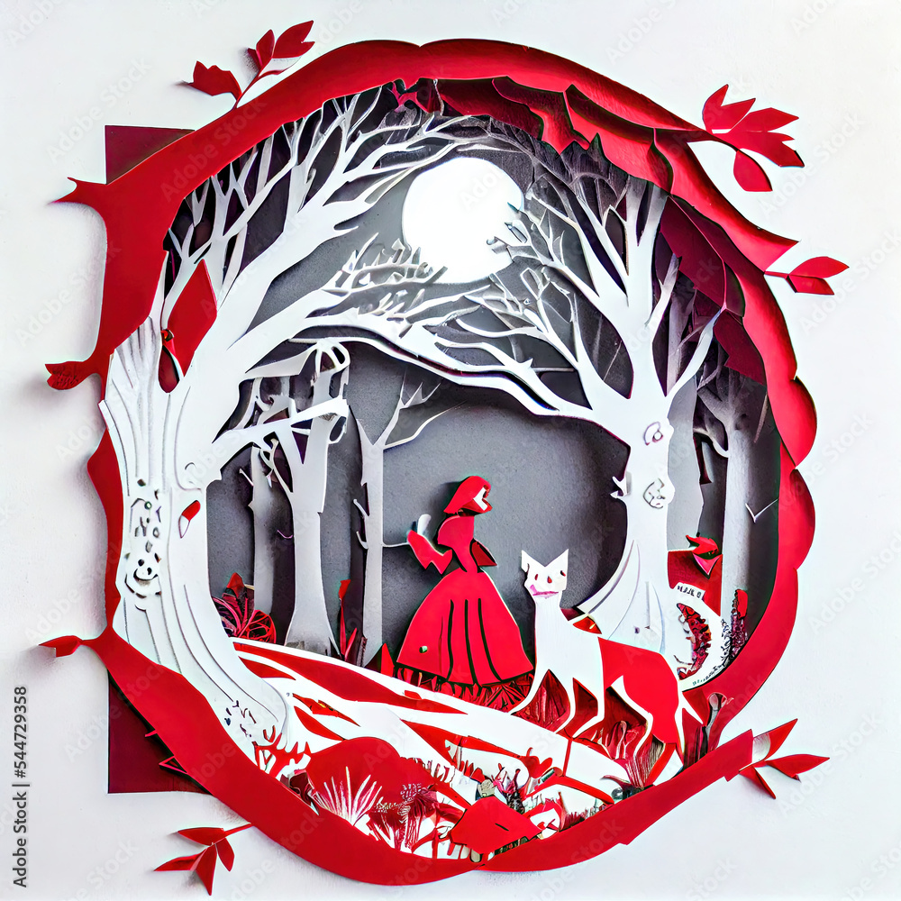  Scherenschnitt Papercut Papercraft Papierkunst Papiermotive 3D AI Motiv 