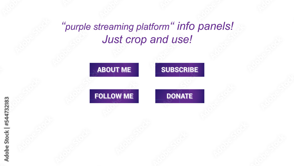 Obraz premium info panels for purple streaming platform