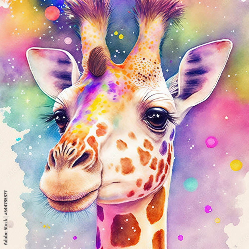 watercolor, baby animals, nursery, nursery decor, wall art, digital art