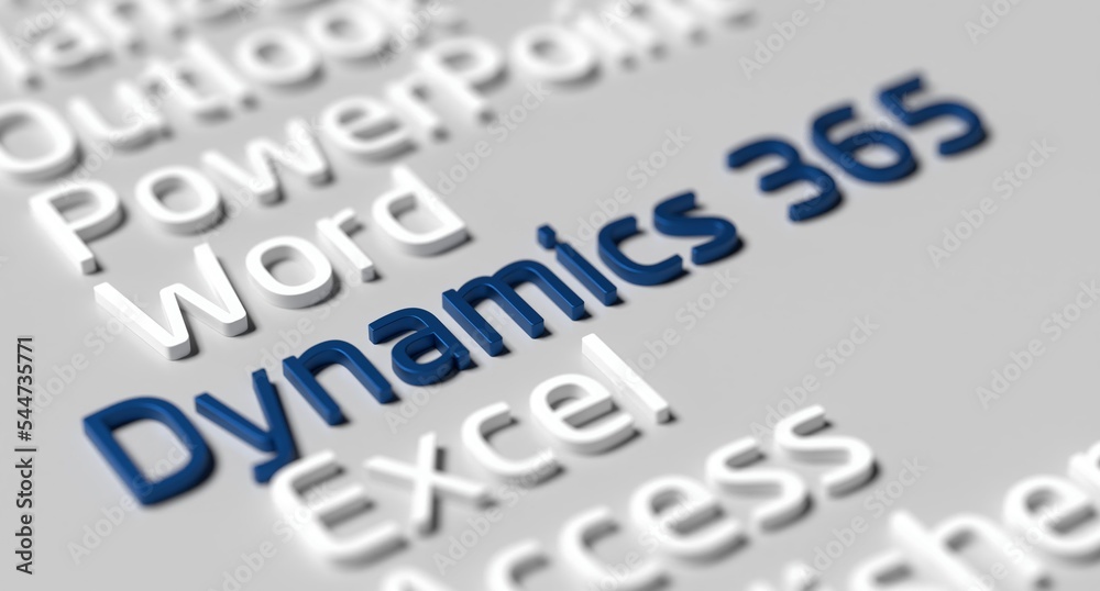 Microsoft Dynamics 365 D365 Office Applications - obrazy, fototapety, plakaty 