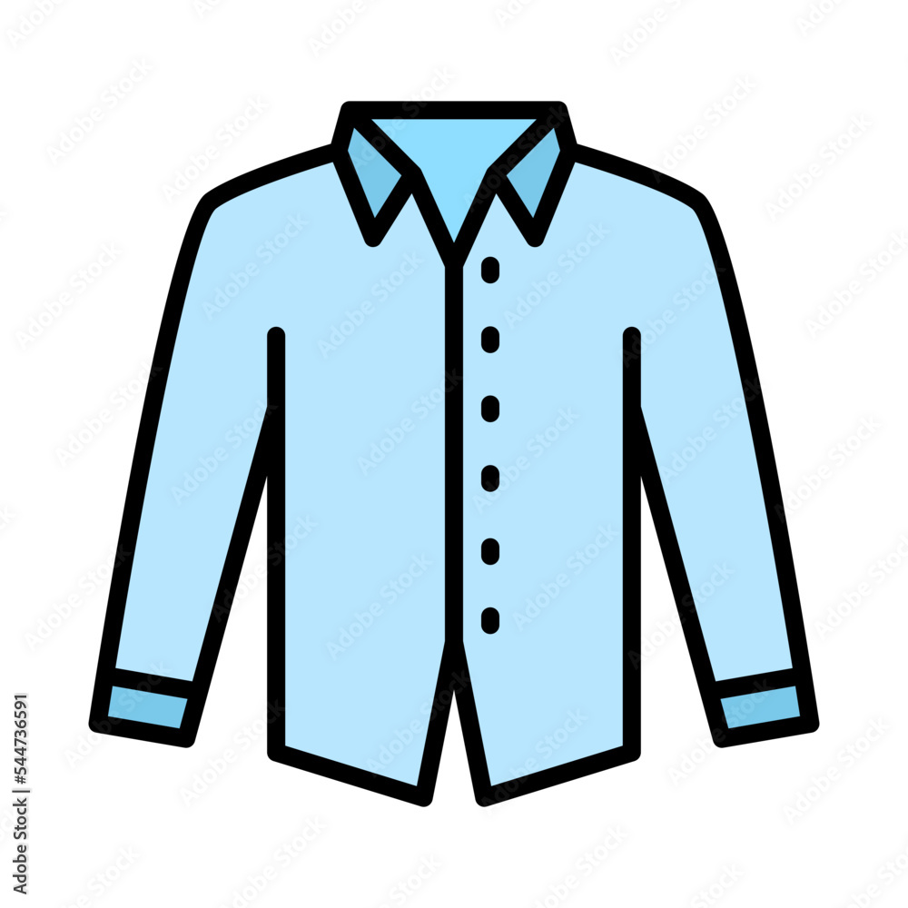 Illustration of Formal Shirt design Icon Illustration of Formal Shirt design Icon