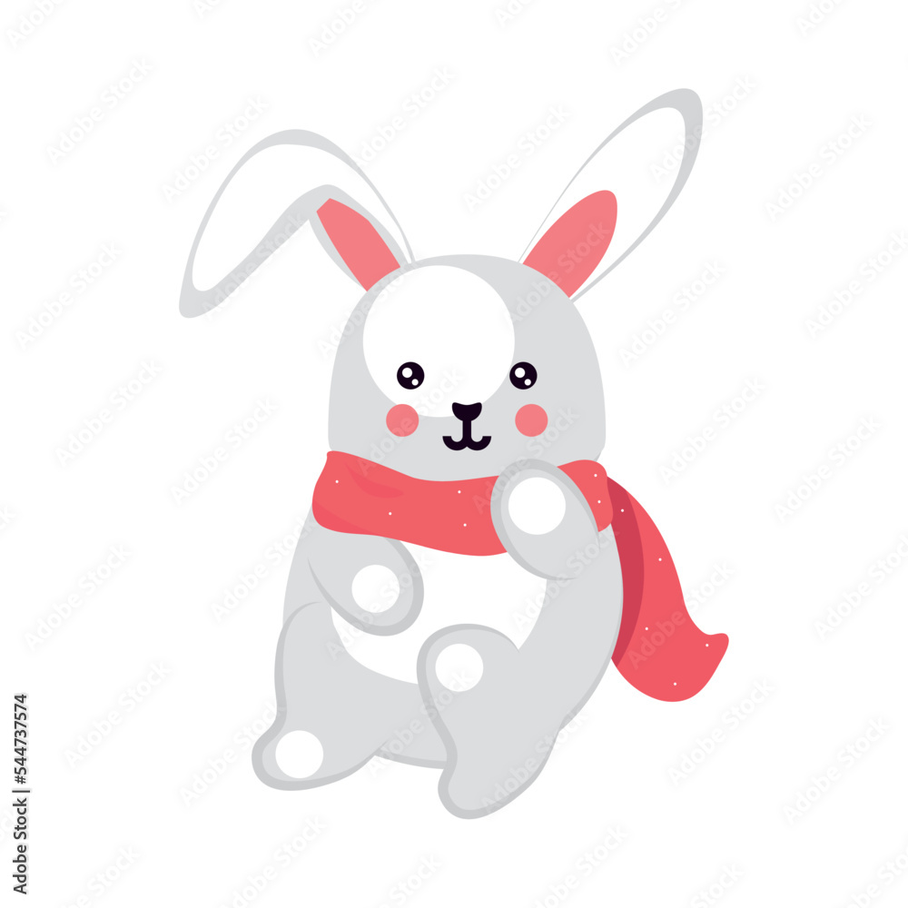 rabbit christmas character rabbit christmas character