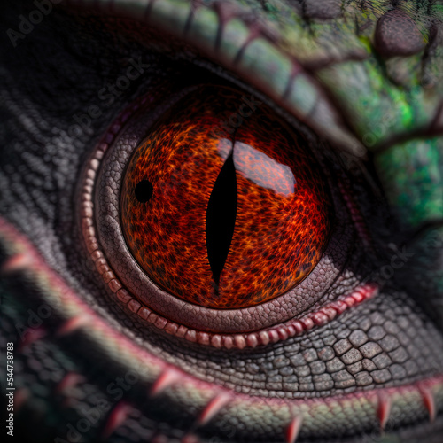 Slika na platnu Close up of an alien reptilian eye