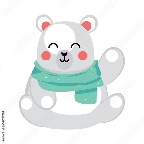 polar bear christmas character