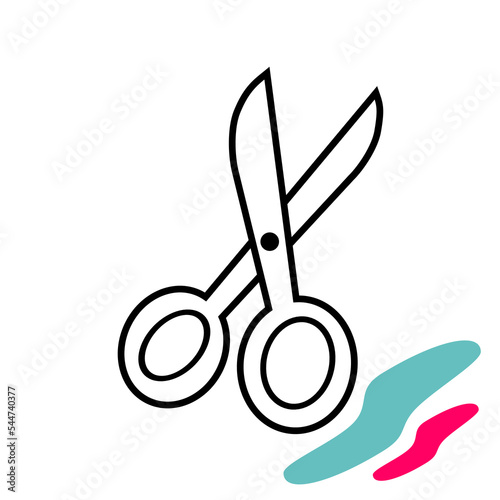 scissors cut out of paper. scissors cut out. scissors vector. scissors  