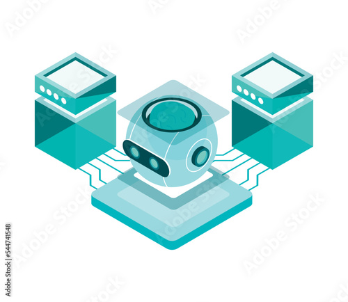 isometric robot AI data