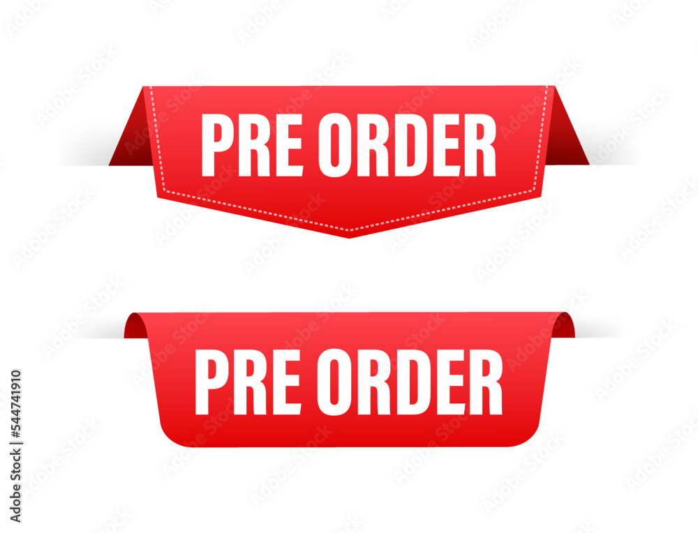 Pre order label. banner icon. Vector stock illustration. Pre order label. banner icon. Vector stock illustration.