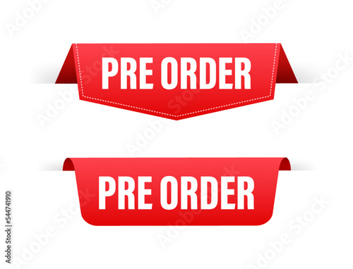 Pre order label. banner icon. Vector stock illustration.