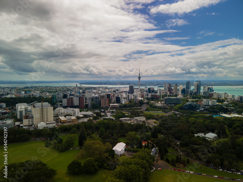 Auckland City Skyline from above Kings Domain