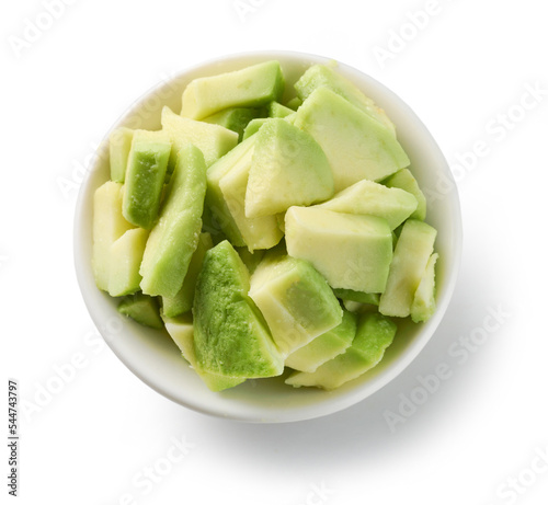 bowl of fresh raw avocado