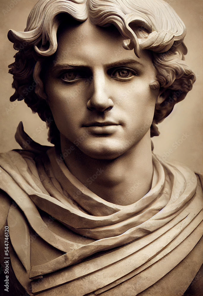 Alexander the Great portrait bust, 3D illustration Stock Illustration |  Adobe Stock