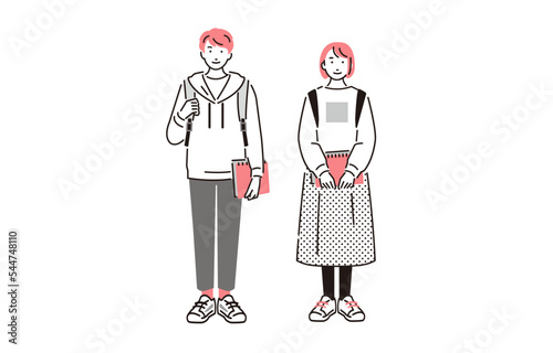 大学生の男女
