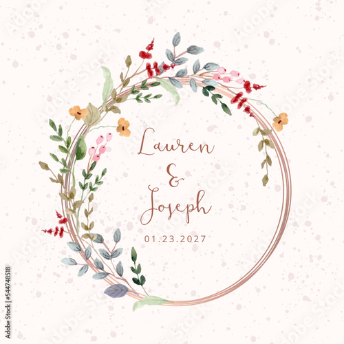 beautiful wildflower watercolor wreath