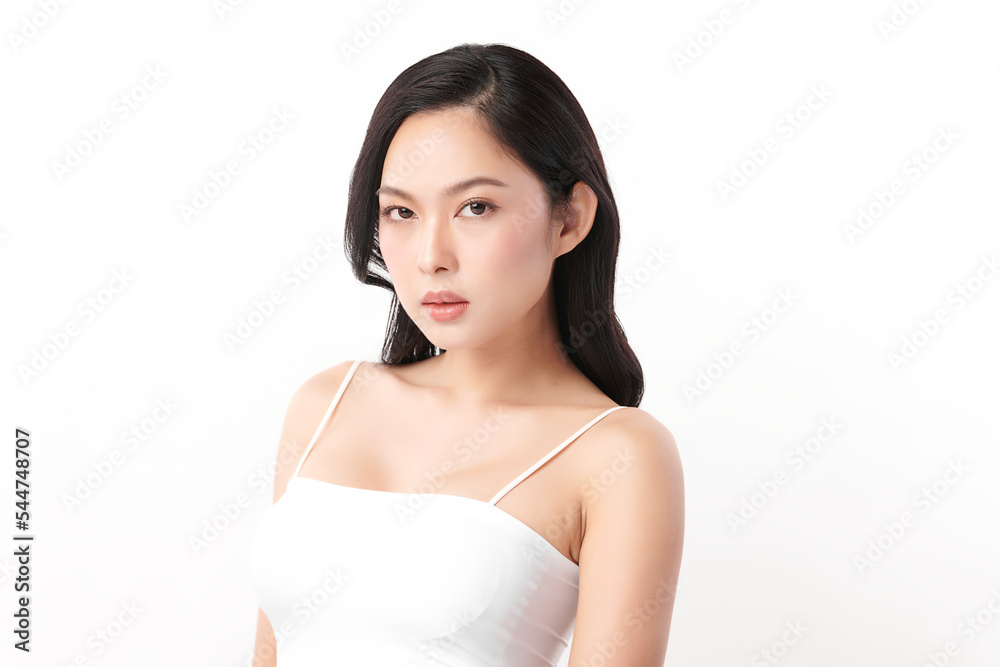 Beautiful young asian woman with clean fresh skin on white background, Face care, Facial treatment, Cosmetology, beauty and spa, Asian women portrait. Beautiful young asian woman with clean fresh skin on white background, Face care, Facial treatment, Cosmetology, beauty and spa, Asian women portrait.