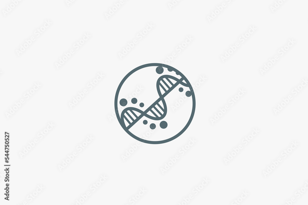 Illustration vector graphic of circle science dna Illustration vector graphic of circle science dna