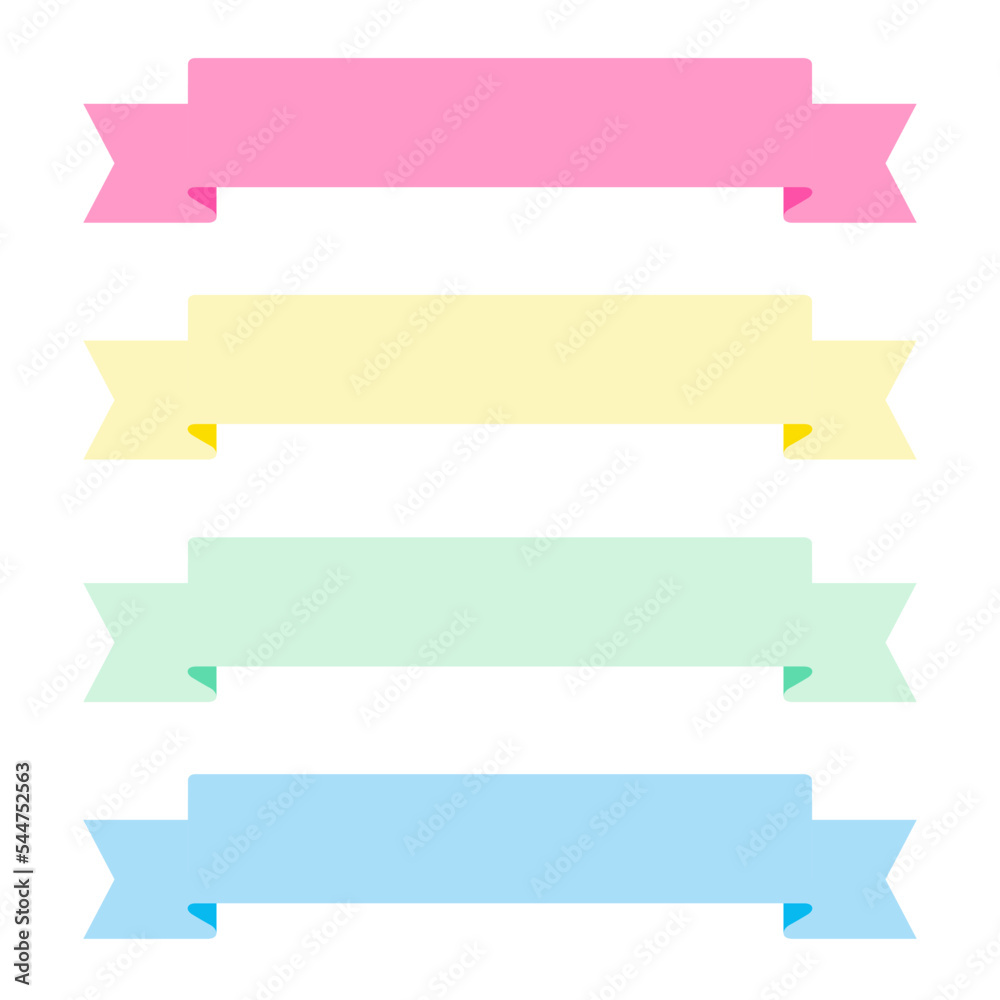 Collection of design elements with a ribbon motif. Pastel color. Soft colors ribbons. Eps10 Vector Collection of design elements with a ribbon motif. Pastel color. Soft colors ribbons. Eps10 Vector