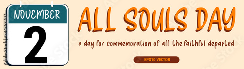 All souls day type vector illustration. Eps10 Vector